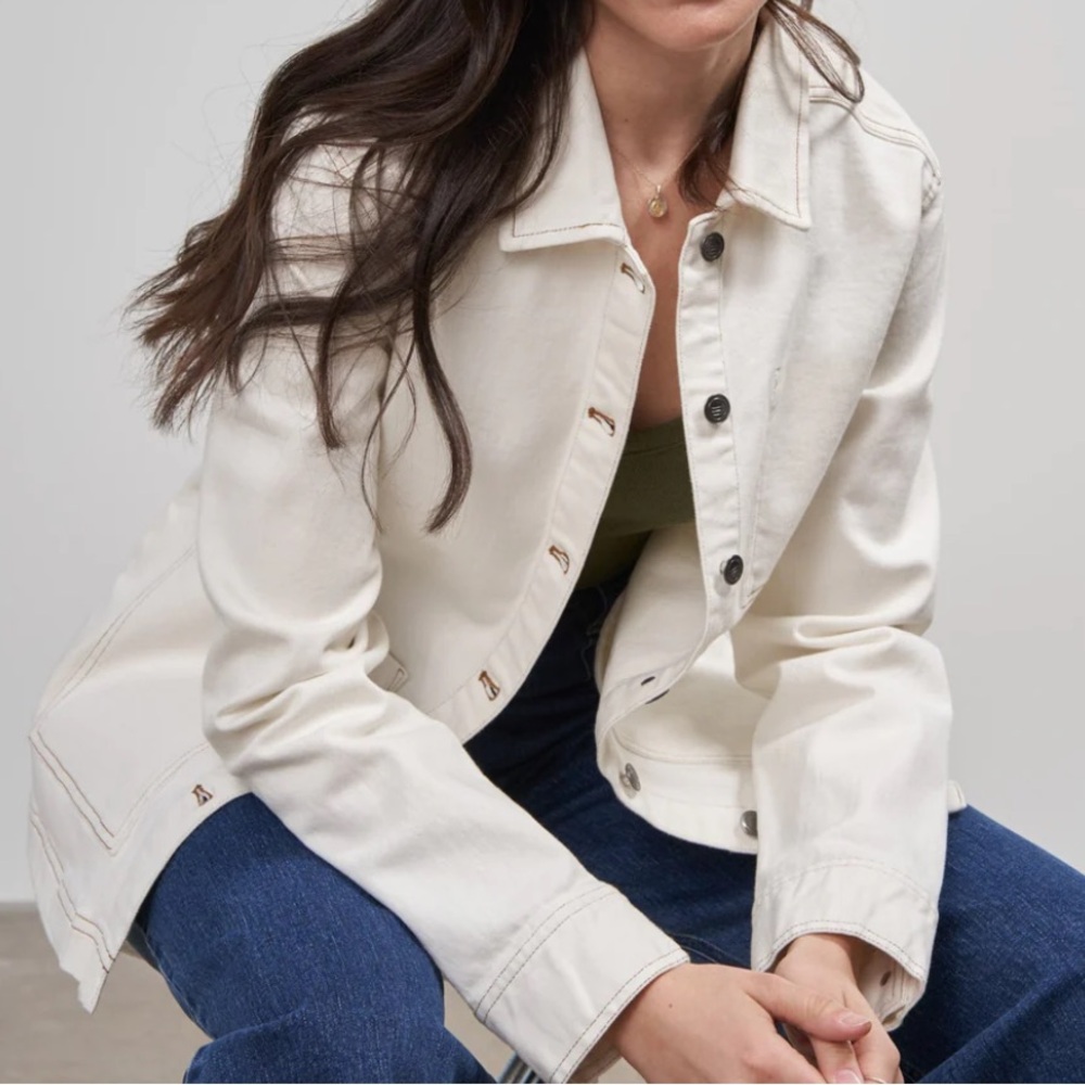 Organic Denim White Coat